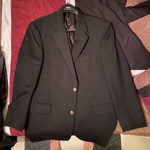 Calvin Klein Black Sport Coat Classic Tailoring